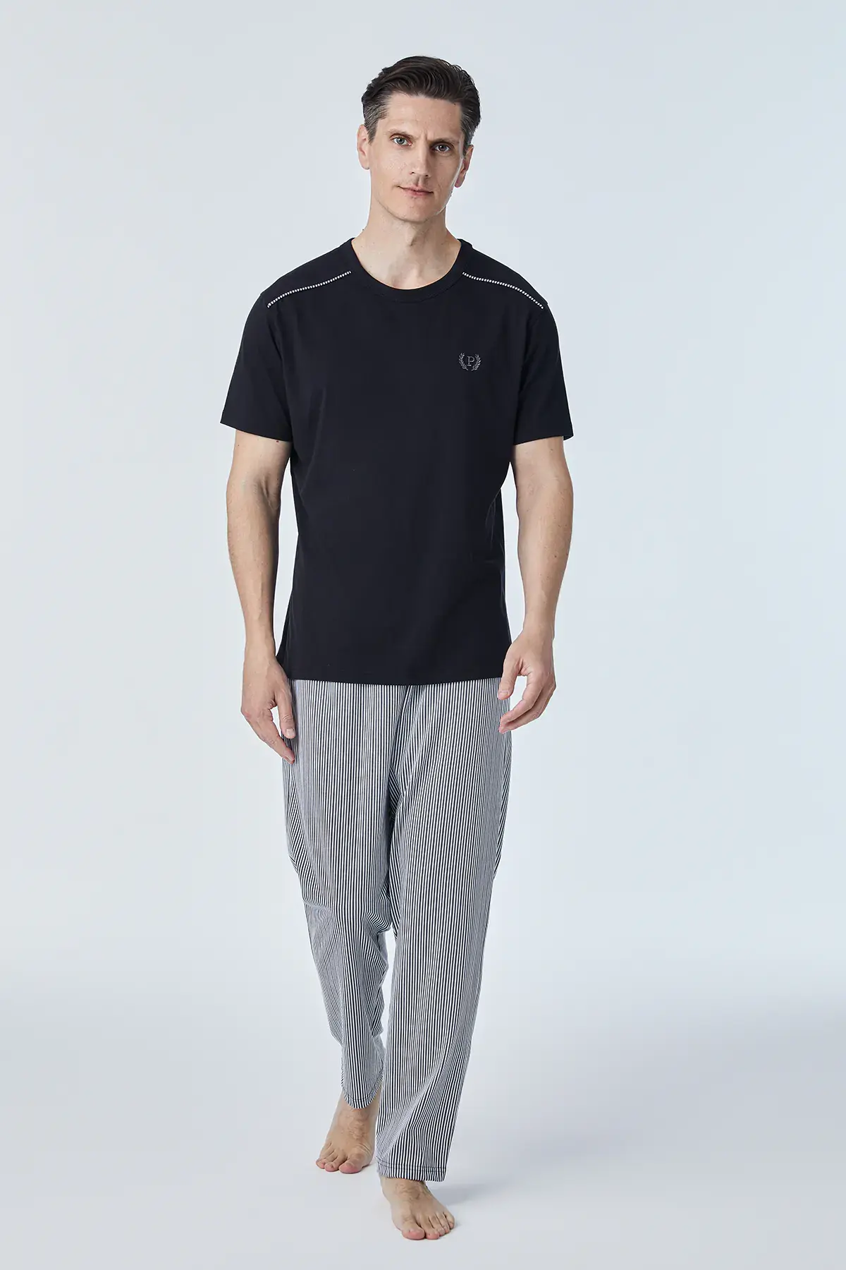 Pijadore 2114 (M-L-XL-XXL) Kısa Kollu Erkek Pijama Takım 4'lü