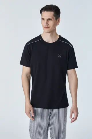Pijadore 2114 (M-L-XL-XXL) Kısa Kollu Erkek Pijama Takım 4'lü