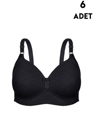 Aysemin 5140 C Cup (85-90-95-100-105) Balensiz Desteksiz Bayan Sütyen 6'lı