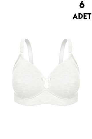 Aysemin 5140 C Cup (85-90-95-100-105) Balensiz Desteksiz Bayan Sütyen 6'lı