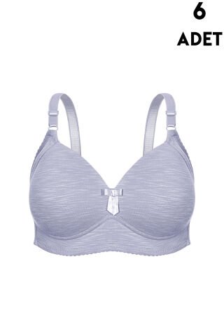Aysemin 5140 C Cup (85-90-95-100-105) Balensiz Desteksiz Bayan Sütyen 6'lı