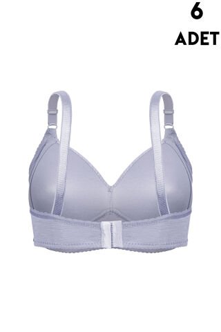 Aysemin 5140 C Cup (85-90-95-100-105) Balensiz Desteksiz Bayan Sütyen 6'lı