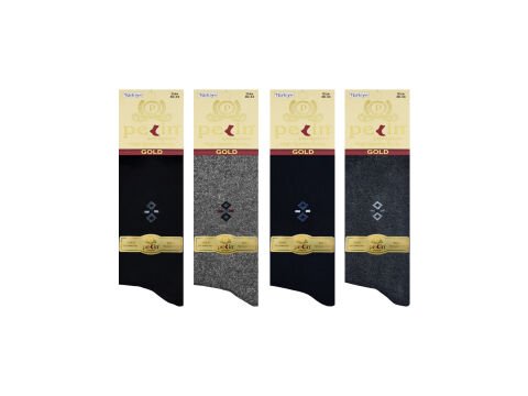 Pelin 1-35 (40-44) Erkek Penye Likralı Çorap 12'li