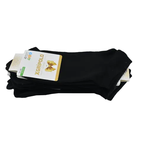 XGRİ POLO (35-40) Bayan Organik Pamuk Penye Patik 12'li