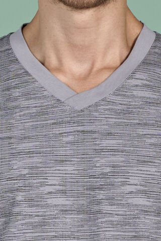 Pijadore 1932 (2XL-3XL-4XL-5XL) Battal Beden Uzun Kollu Erkek Pijama Takım 4'lü GRİ - SERİ-4-LÜ