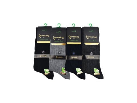İntegral 1041 (40-44) Erkek Bambu Dikişsiz Mevsimlik Çorap12'li