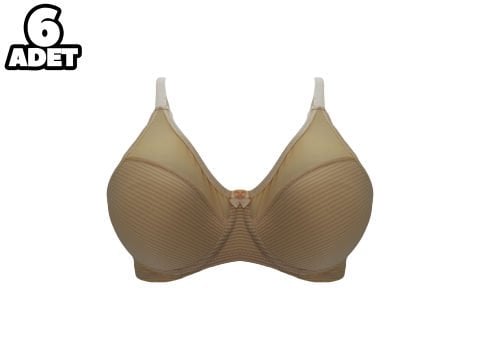 Aysemin 5001 B Cup (75-80-85-90) Balenli Destekli Bayan Sütyen 6'lı