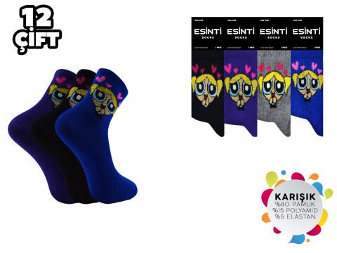 Esinti 20-22 Bayan Kolej Çorap 12'li