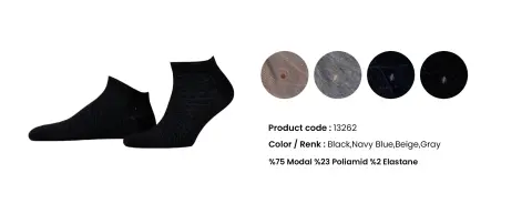 Aytuğ 13262 (41-45) Dikişsiz Modal Erkek Patik Çorap 12'li
