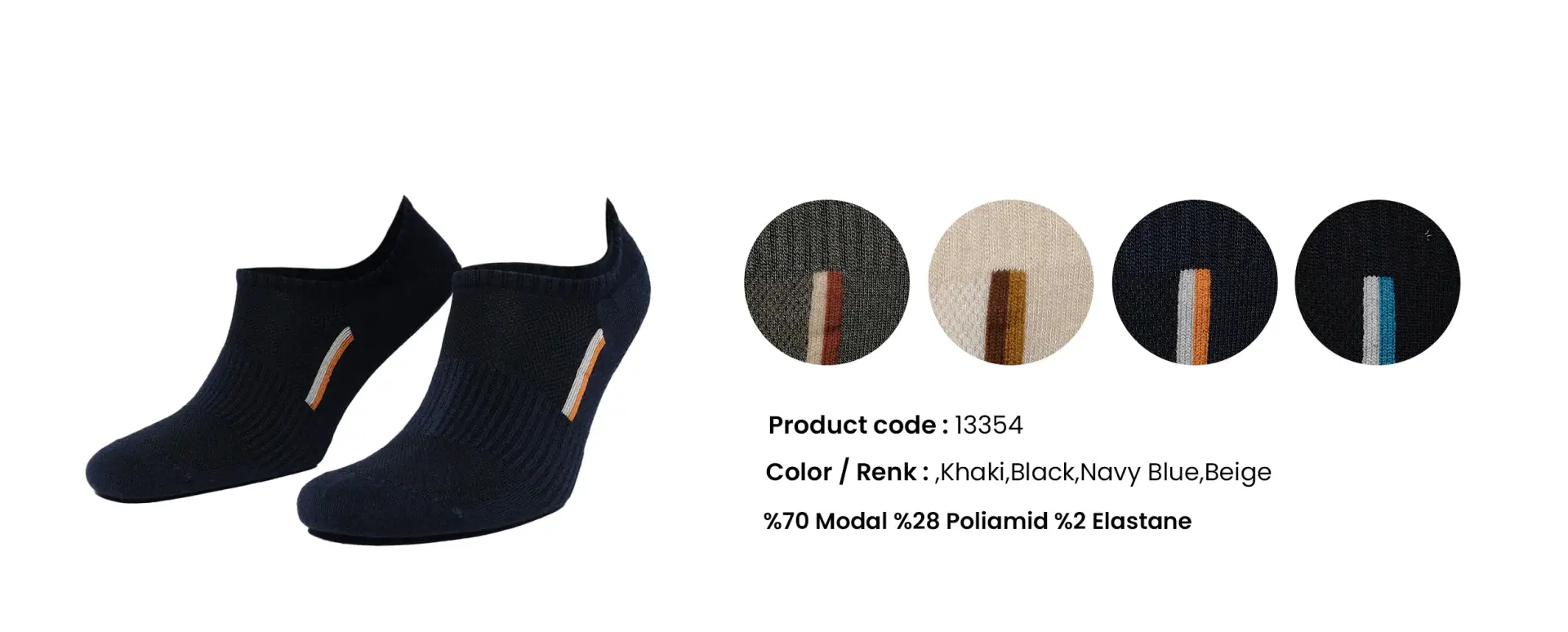 Aytuğ 13354 (41-45) Dikişsiz Modal Erkek Sneakers Çorap 12'li