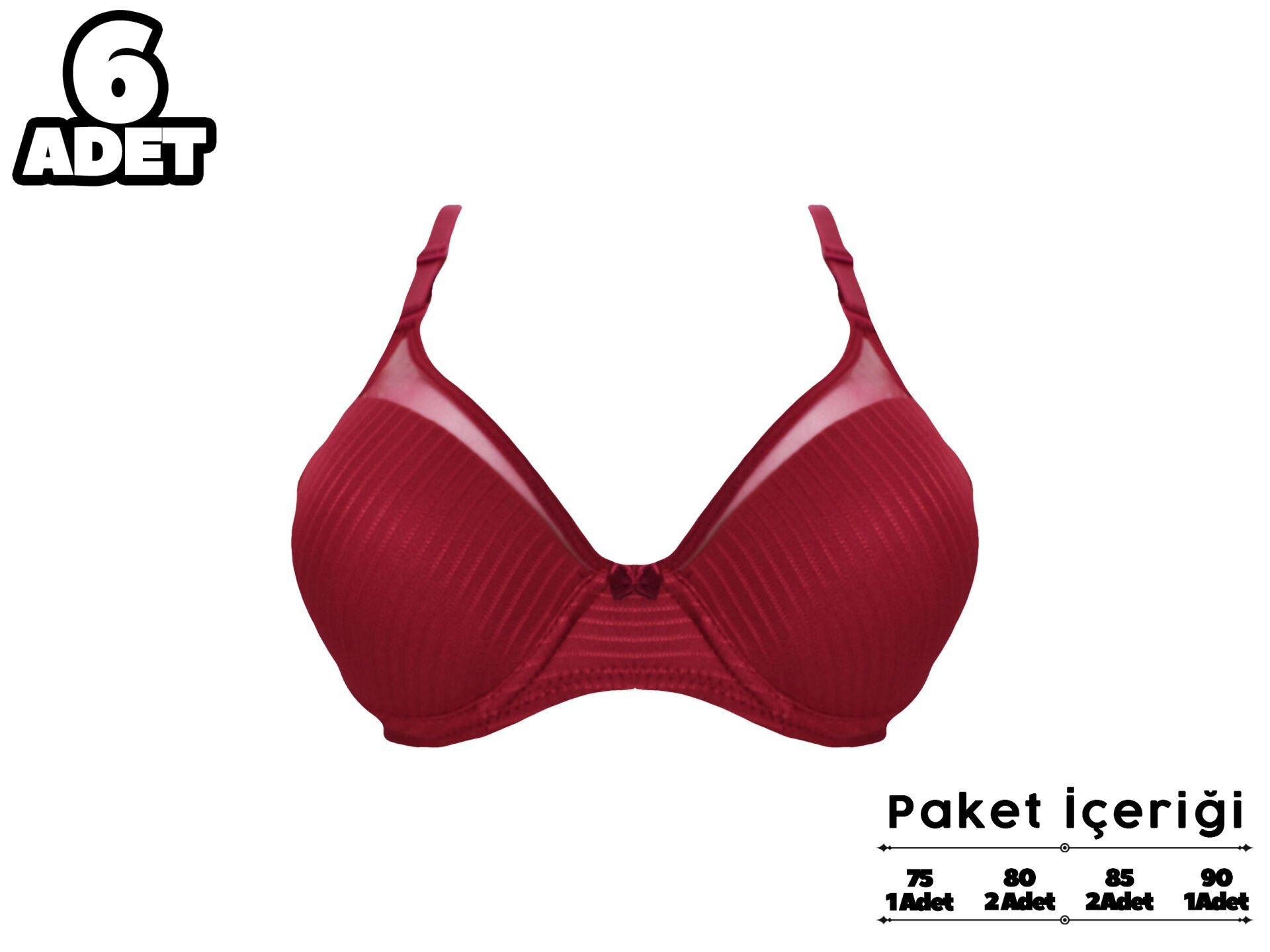 Liza 2240 Balenli Destekli Sütyen 6'lı