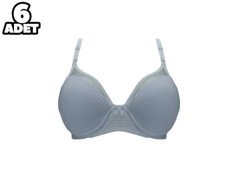 Liza 2250 Balenli Desteksiz Yarım Kulaklı Sütyen 6'lı