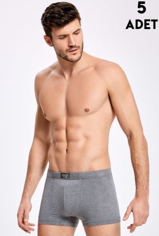 İlke 1606 Bambu Erkek Boxer 5'li BORDO - 2XL