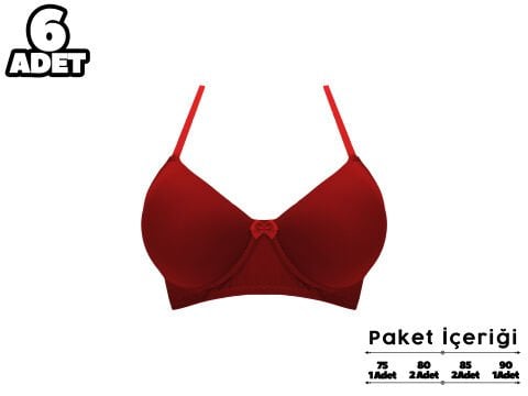 Liza 2260 Balensiz Destekli Sütyen 6'lı