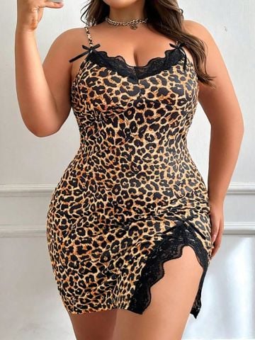 Beleng 5195 Battal Beden Leopar Gecelik