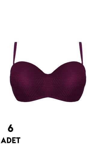 Liza 2300 Balenli Desteksiz Jakarlı Lotus Cup Sütyen 6'lı