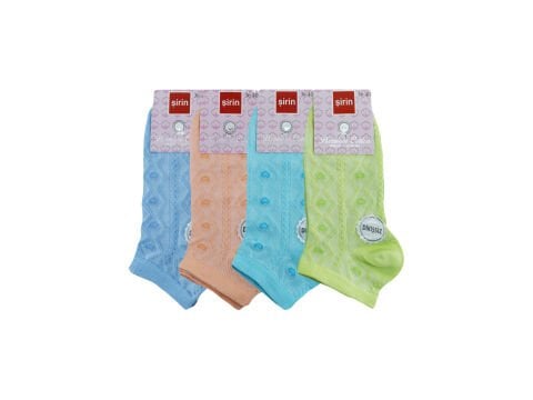 Şirin 4030-50 (36-40) Dikişsiz Bayan Penye Patik Çorap 12'li