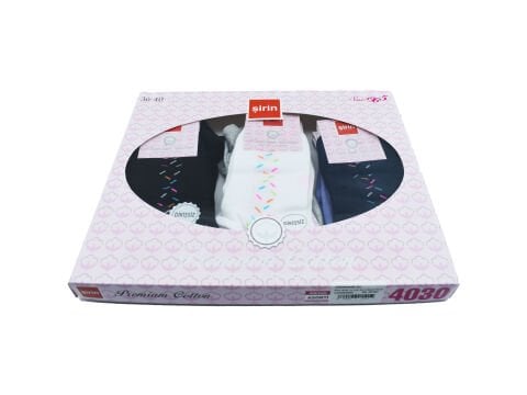 Şirin 4030-53 (36-40) Dikişsiz Bayan Penye Patik Çorap 12'li