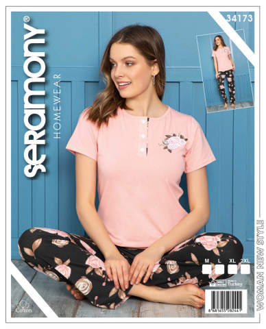 Polkan 34173 Kısa Kollu Bayan Pijama Takımı